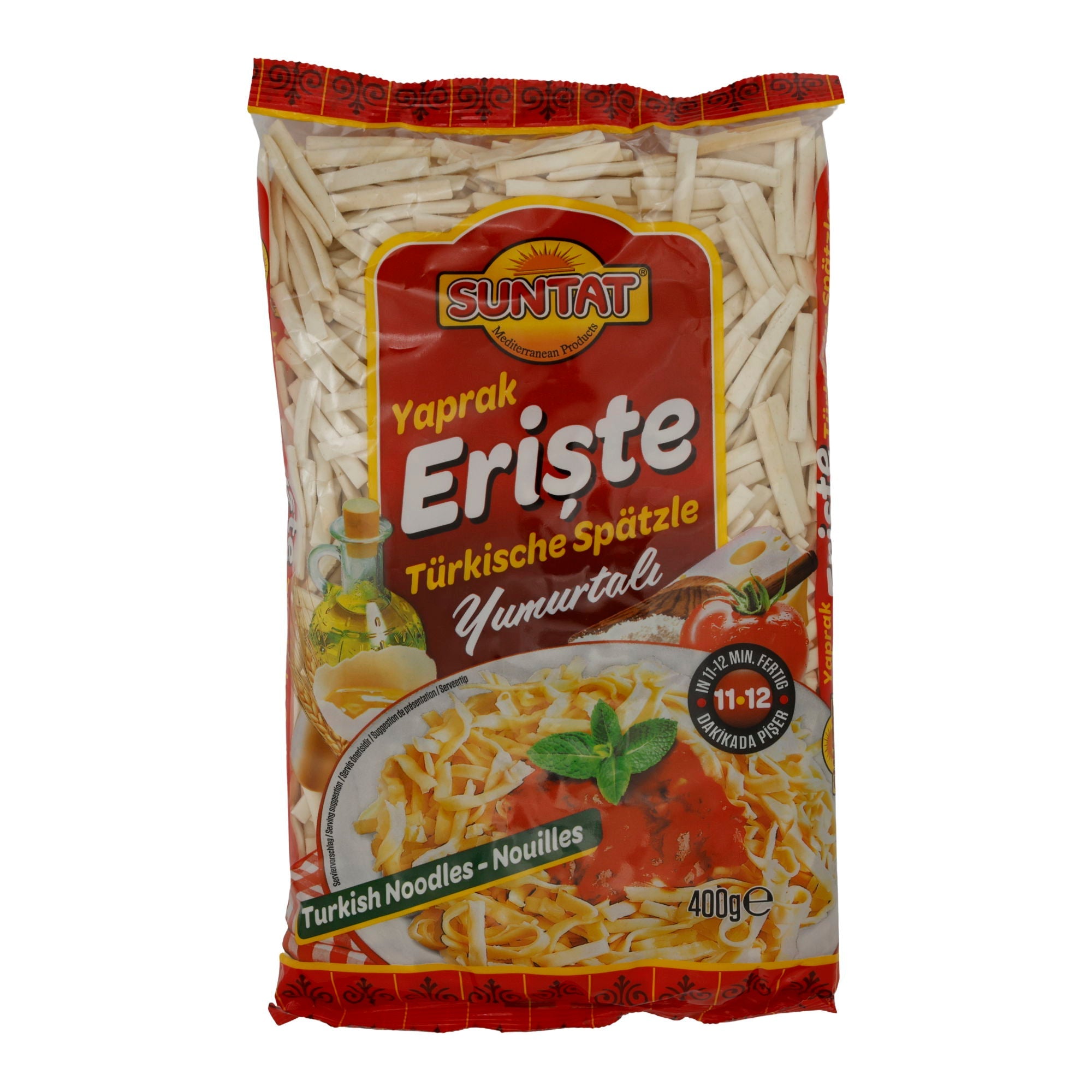 Eiernudeln Suntat | Yaprak Erişte | Türkisch, für herzhafte Gerichte | 400 g SUNTAT
